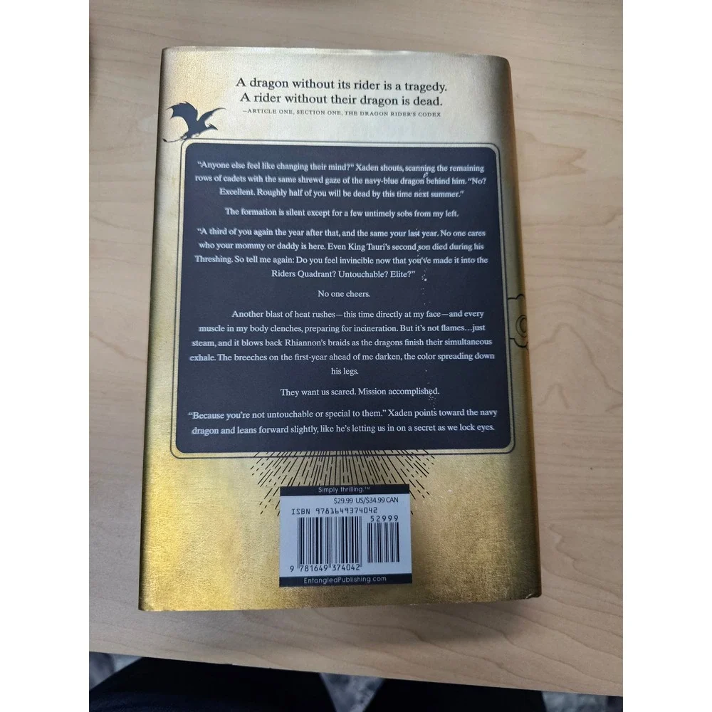 Fourth Wing by Rebecca Yarros Hardcover First Edition Fantasy Red Tower Book